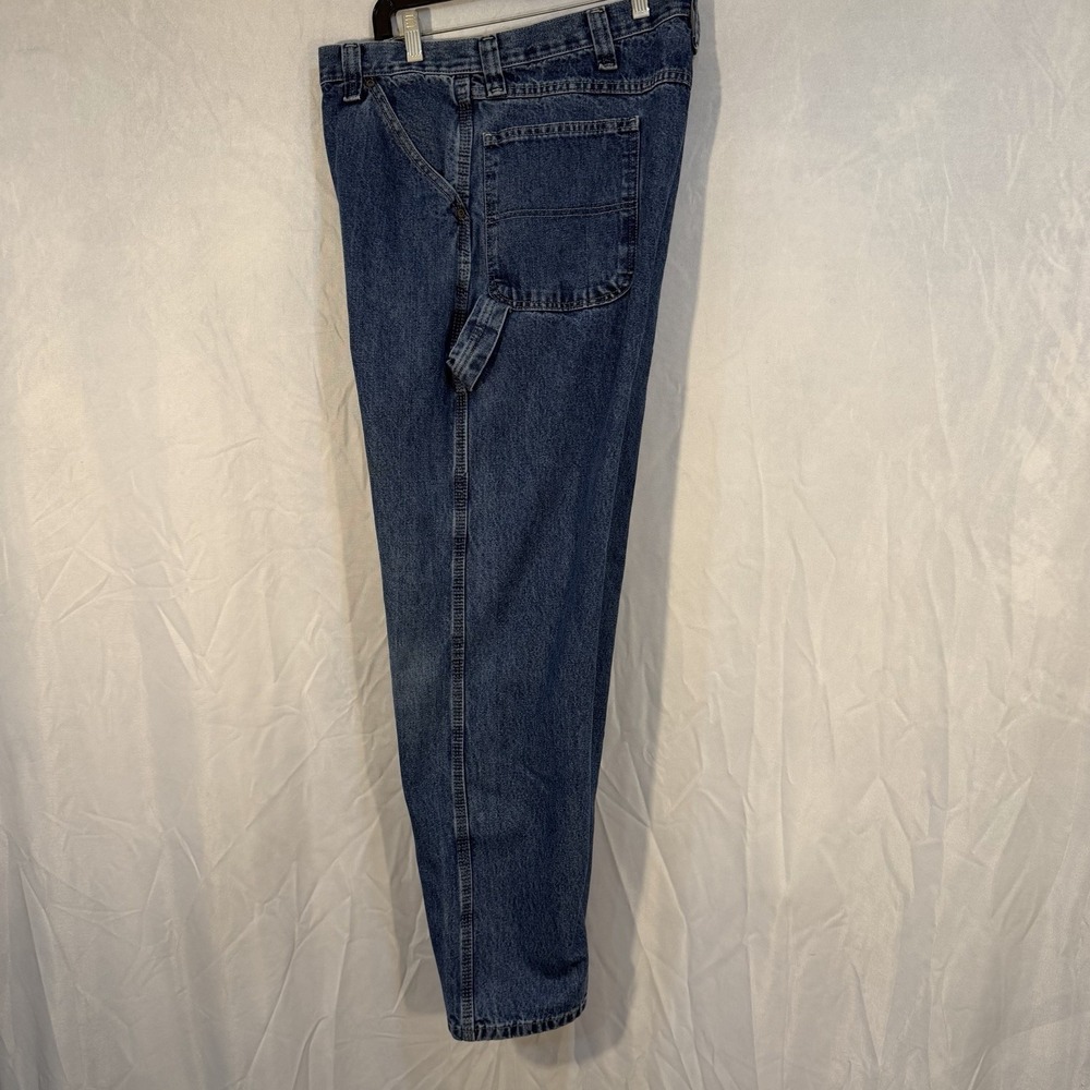 Wrangler Men's Blue Jean Cargo Pants Pockets Hammer Loop Medium Wash 38x32